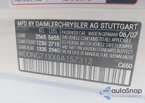 2008 Mercedes-Benz S 550 z USA, uszkodzony, nr VIN WDDNG71XX8A157312